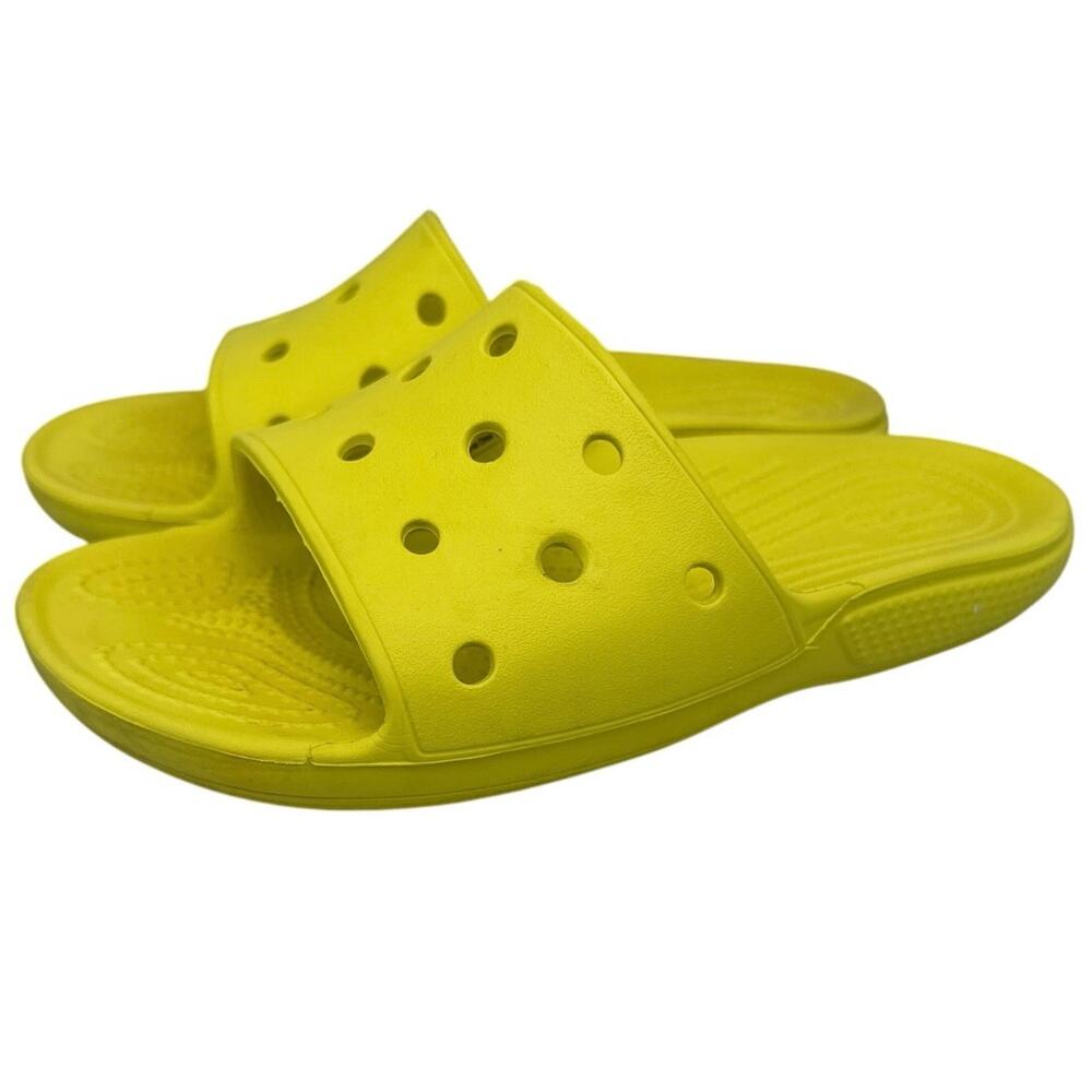 Classic Crocs slide yellow sandals sizw men 4 women 6